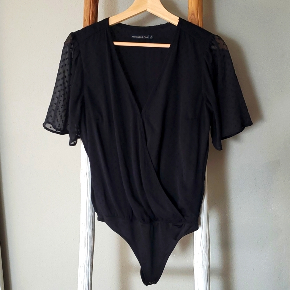 Flutter-Sleeve Bodysuit Top by Abercrombie